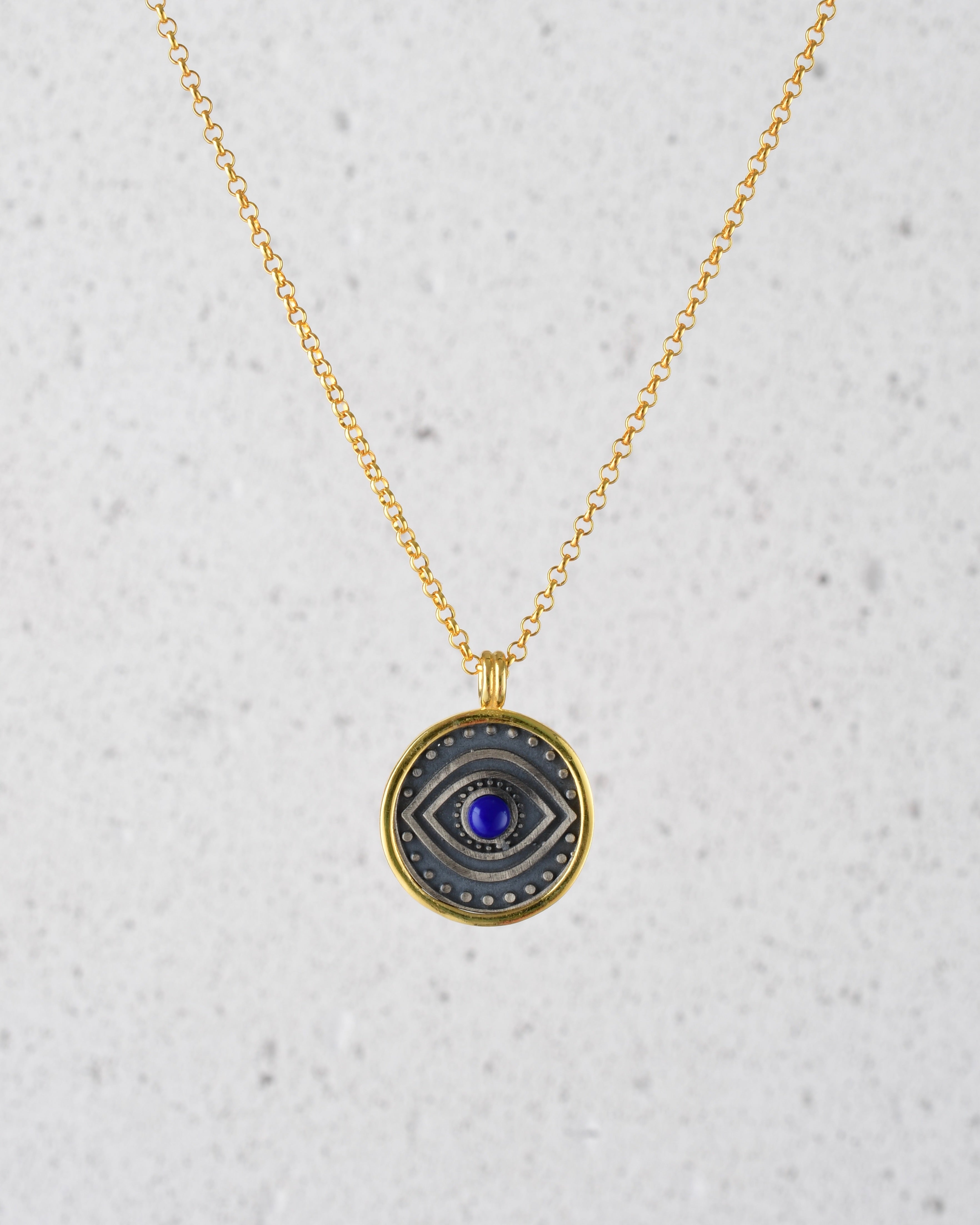 HORUS GOLD BLUE KADIN KOLYE