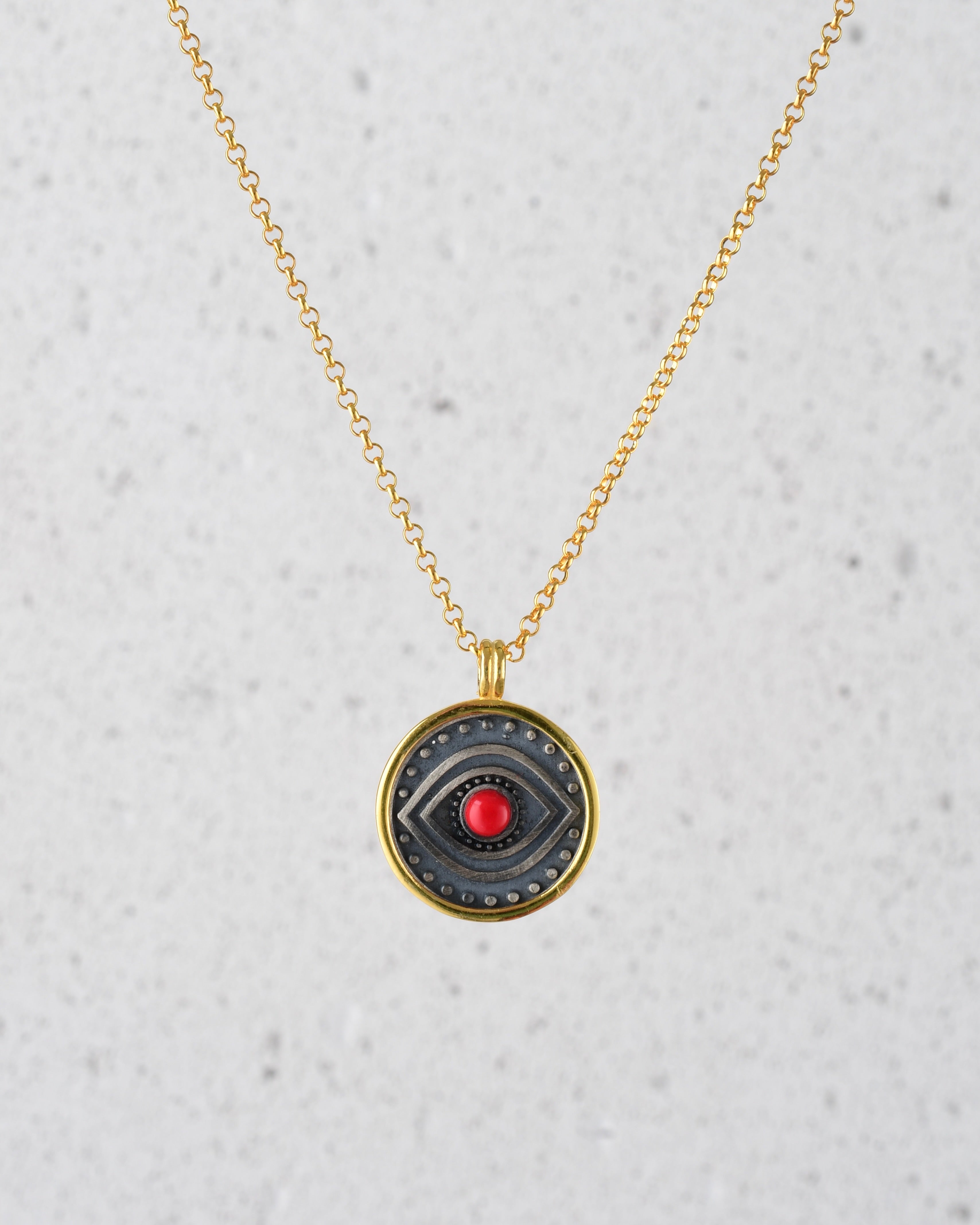 HORUS GOLD RED KADIN KOLYE